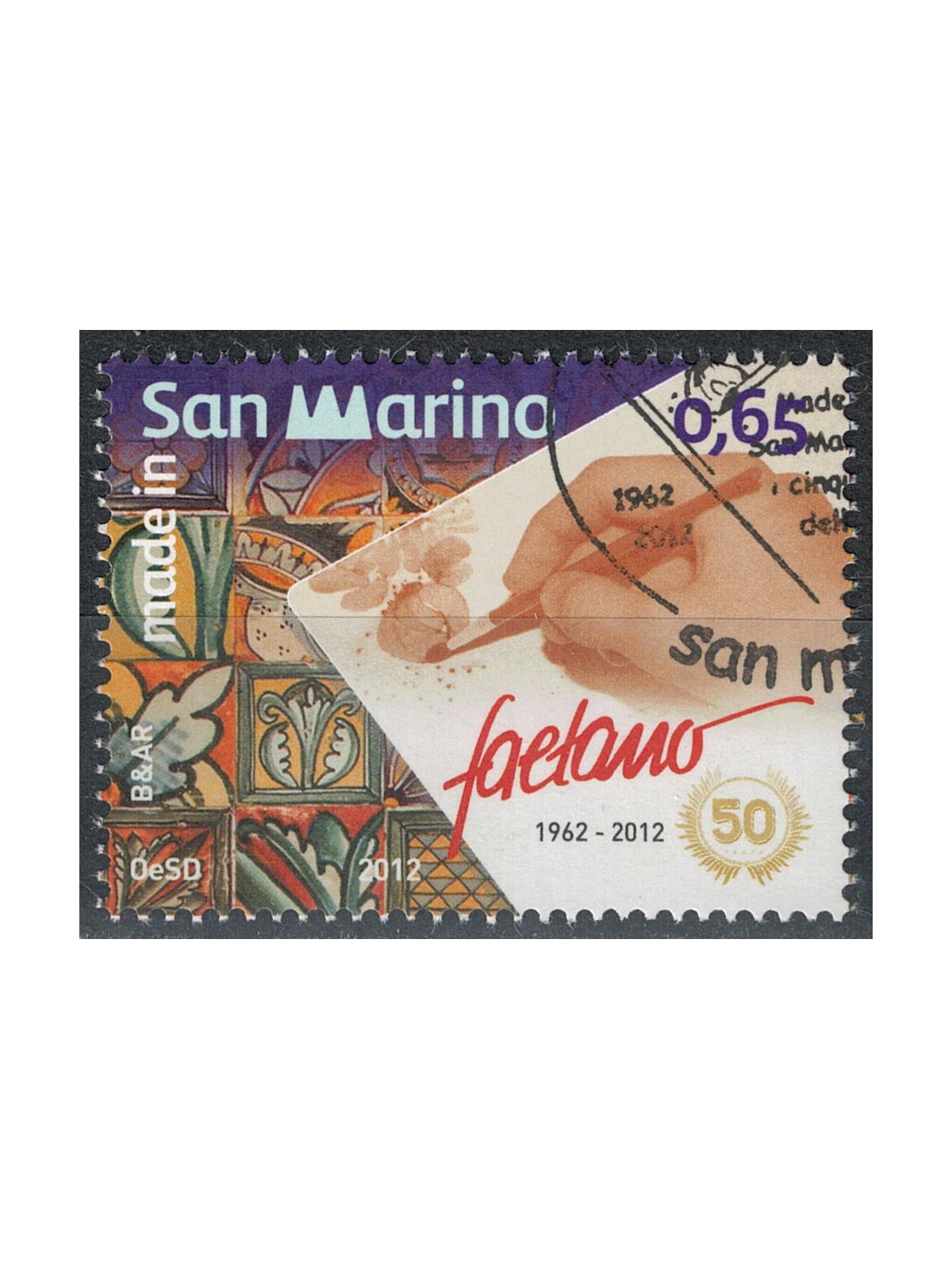 SAN MARINO 2012 Ceramica Faetano us