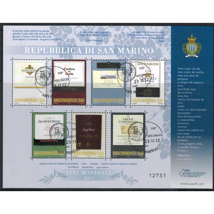 SAN MARINO 2012 Great World Wines s/s us