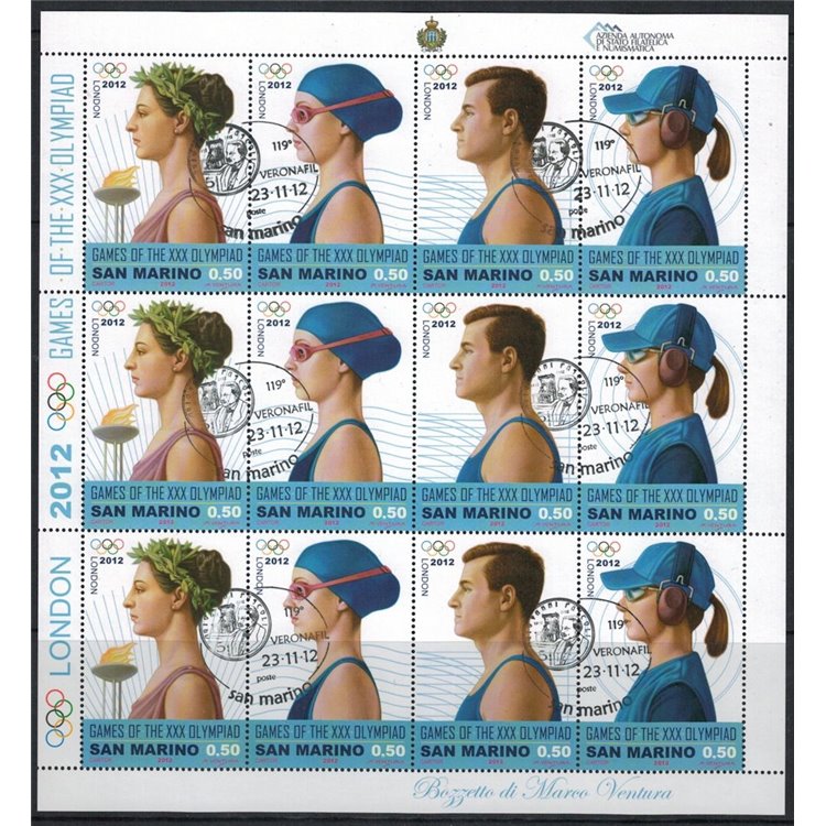 SAN MARINO 2012 London Olympics m/s us