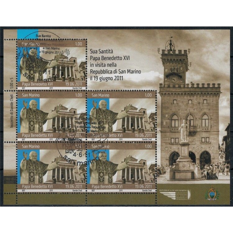SAN MARINO 2011 Visit of the Pope s/s us