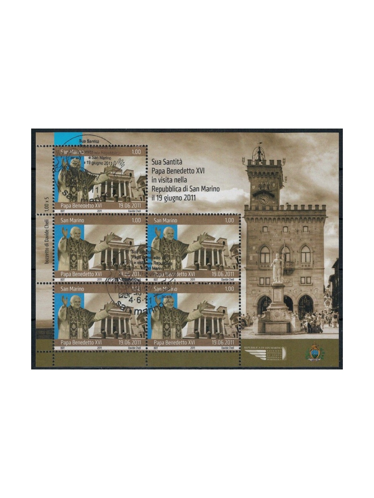 SAN MARINO 2011 Visit of the Pope s/s us