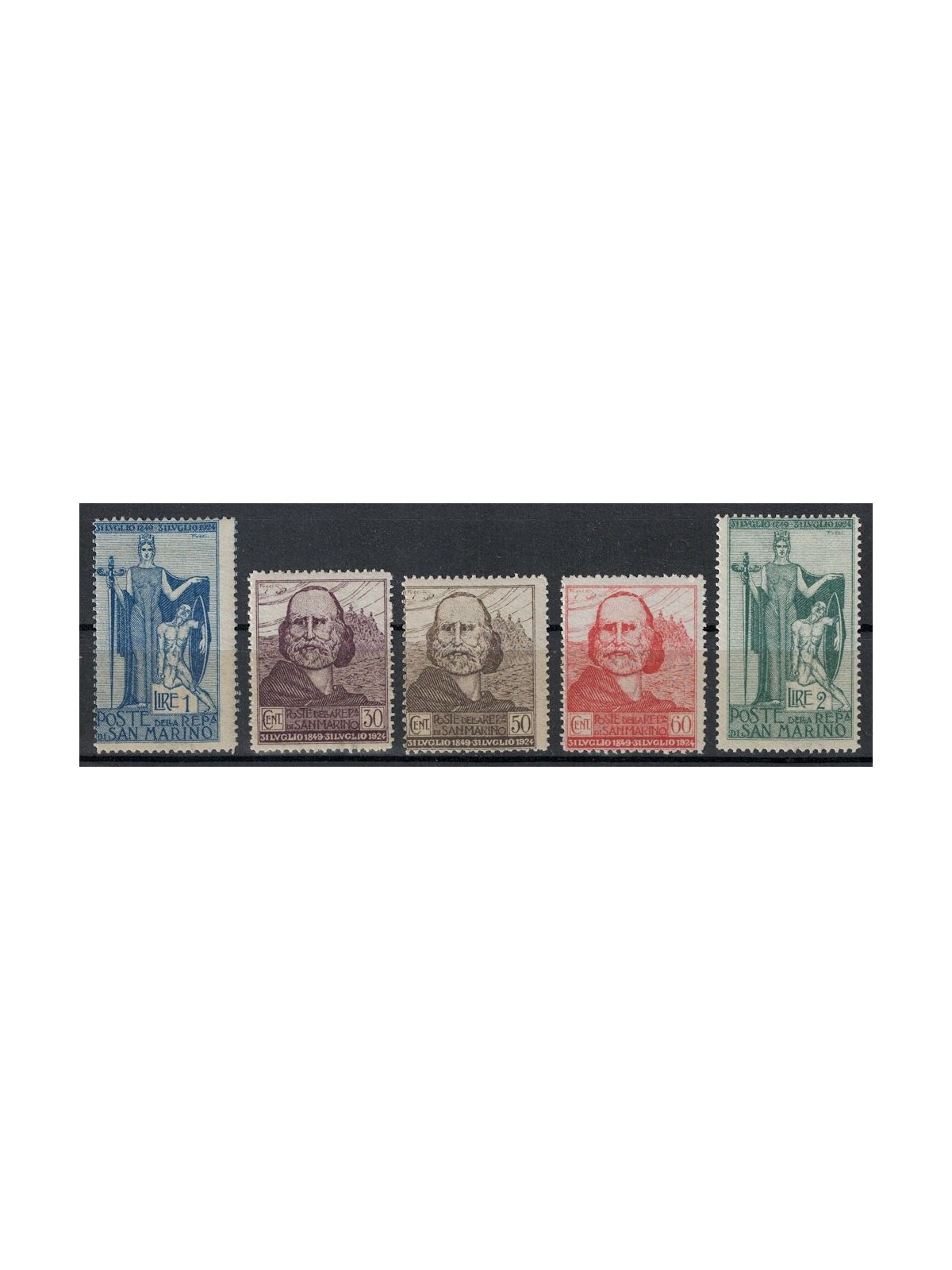 SAN MARINO 1924 Garibaldi 5v MNH**