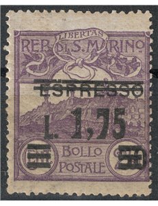 SAN MARINO 1927 View of San Marino MNH**