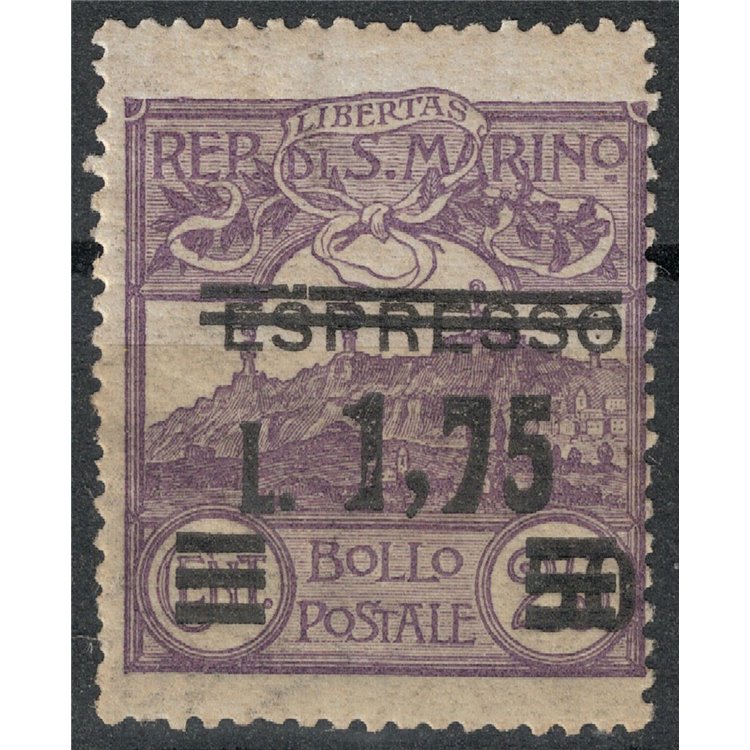 SAN MARINO 1927 View of San Marino MNH**