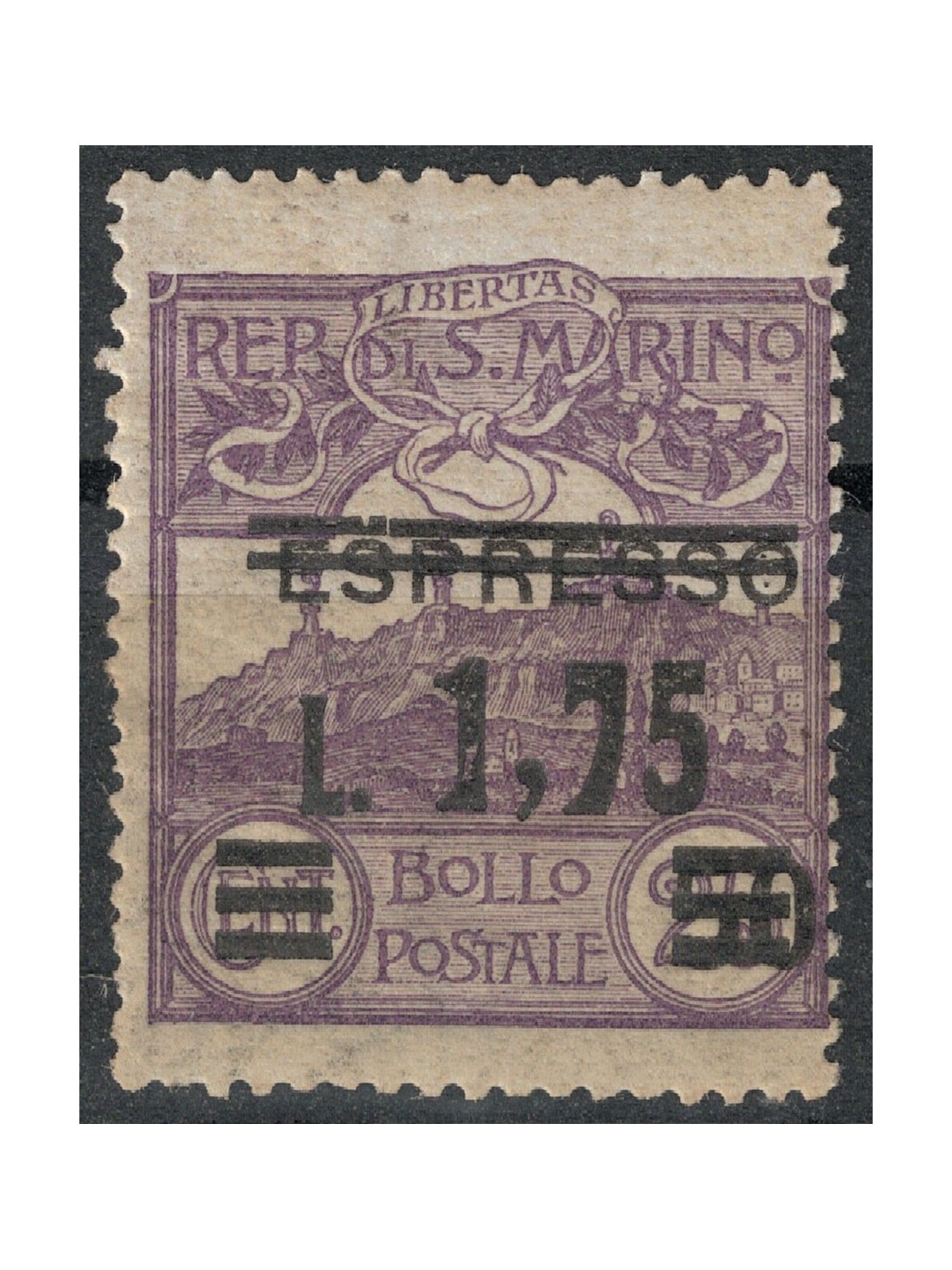 SAN MARINO 1927 View of San Marino MNH**
