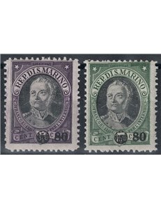 SAN MARINO 1936 Antonio Onofri, overprinted 2v MNH**