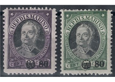 SAN MARINO 1936 Antonio Onofri, overprinted 2v MNH**