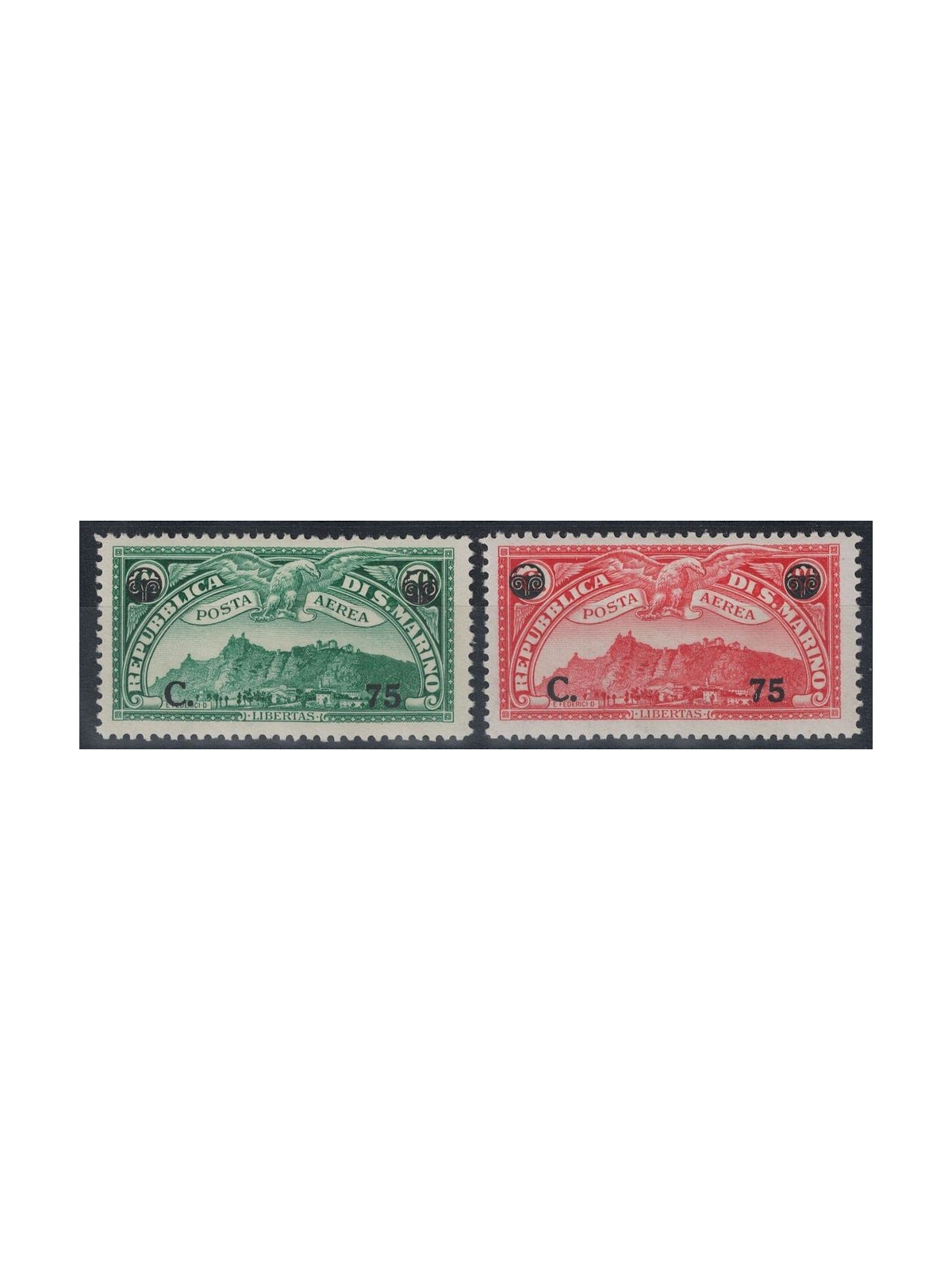 SAN MARINO 1936 Posta aerea 2v MNH**