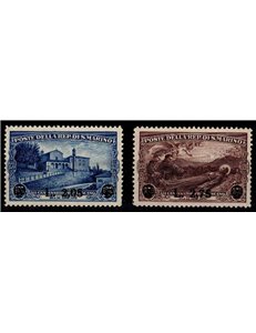SAN MARINO 1936 Saint Francis (overprinted) 2v MNH**