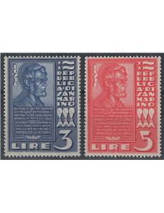 SAN MARINO 1938 Abraham Lincoln 2v MNH**