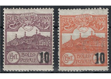 SAN MARINO 1941 View, overprinted 2v MNH**