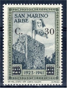 SAN MARINO 1942 Arbe overprinted MNH**