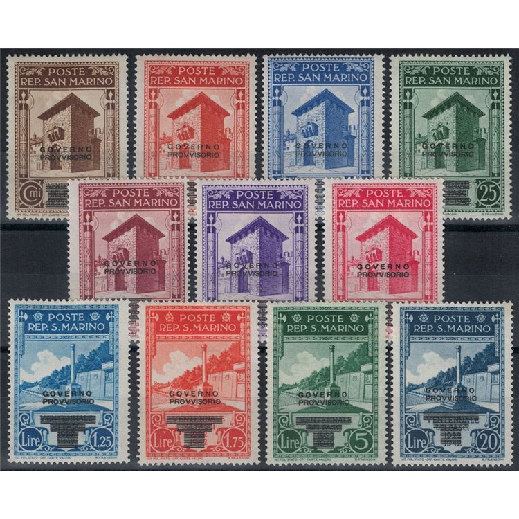 SAN MARINO 1943 Provisional Government 11v MNH**