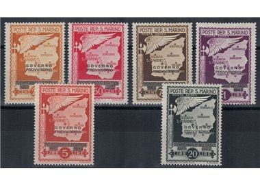 SAN MARINO 1943 Governo provvisorio (posta aerea) 6v MNH**
