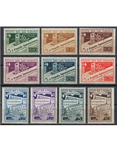 SAN MARINO 1943 Propaganda for the press 10v MNH**