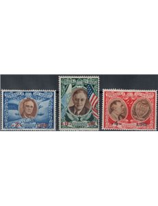 SAN MARINO 1947 Roosevelt overprinted (airmail) 3v MNH**