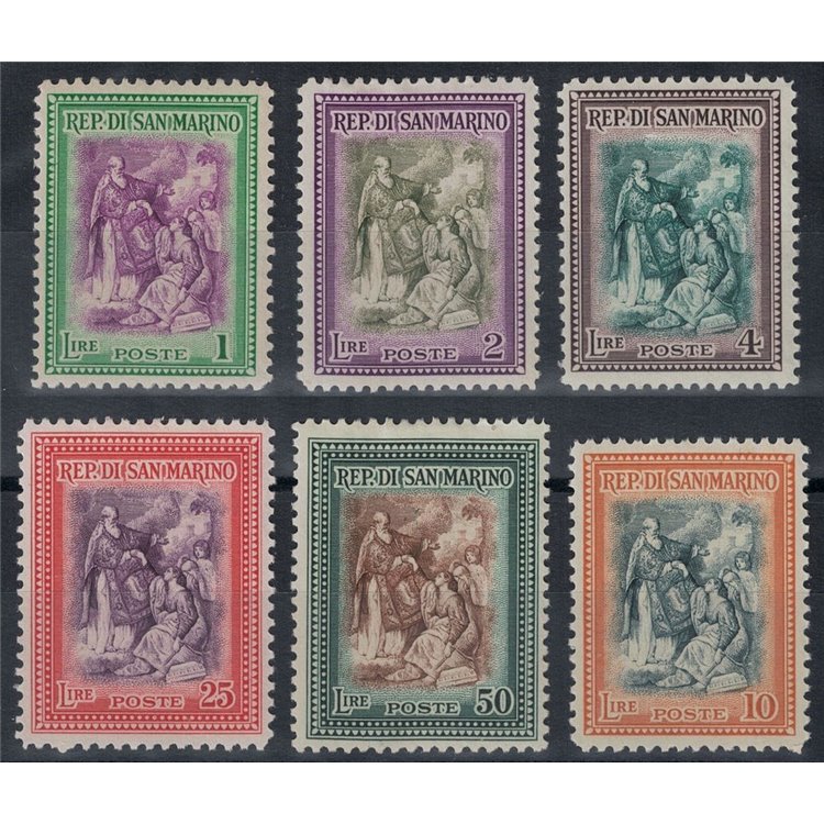 SAN MARINO 1947 Reconstruction 6v MNH**