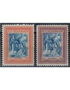 SAN MARINO 1947 Reconstruction (airmail) 2v MNH**