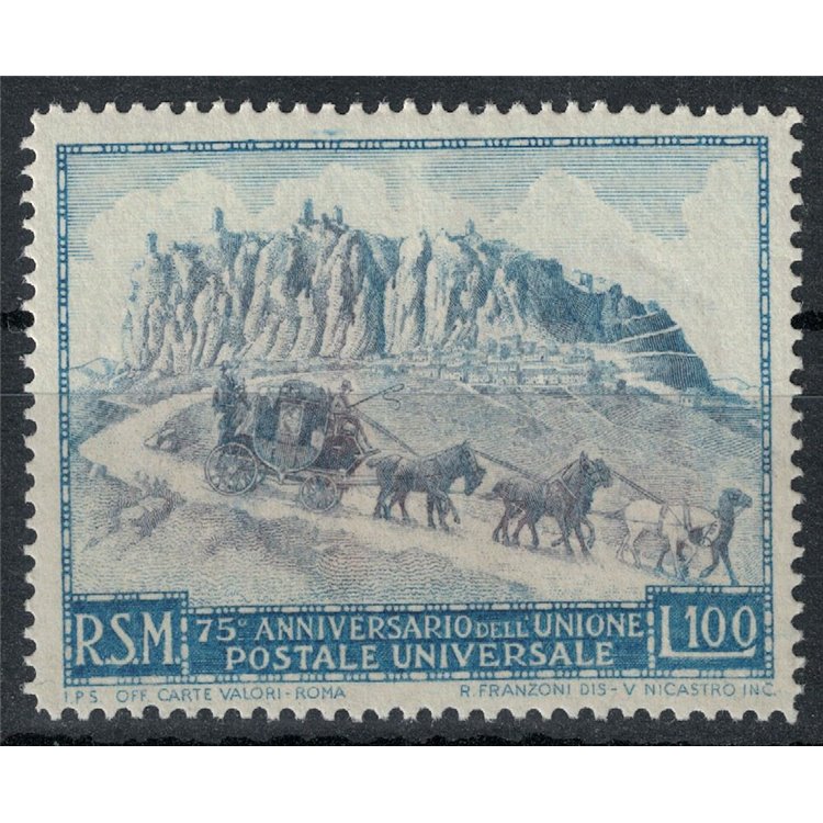 SAN MARINO 1949 Anniversario UPU £ 100 MNH**
