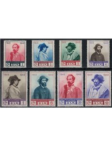SAN MARINO 1949 Garibaldi 8v MNH**