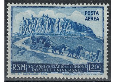 SAN MARINO 1950 Anniversario UPU (posta aerea) £ 200 da BF MNH**