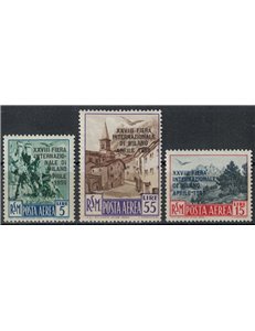 SAN MARINO 1950 Milan Fair (airmail) 3v MNH**