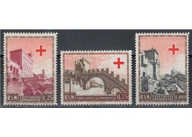 SAN MARINO 1951 Pro Croce Rossa 3v MNH**