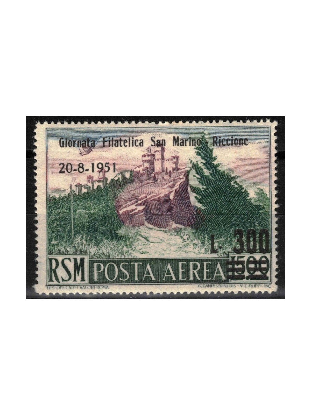 SAN MARINO 1951 Philatelic Day (Airmail) MNH**