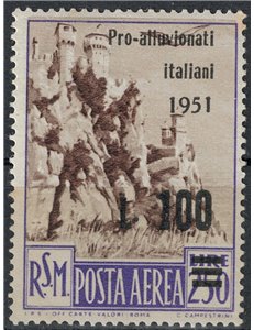 SAN MARINO 1951 Pro Italian flood victims MNH**