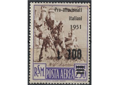 SAN MARINO 1951 Pro alluvionati italiani MNH**