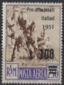 SAN MARINO 1951 Pro Italian flood victims MNH**