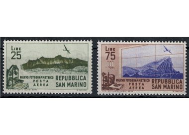 SAN MARINO 1952 Rilievo fotogrammetrico 2v MNH**