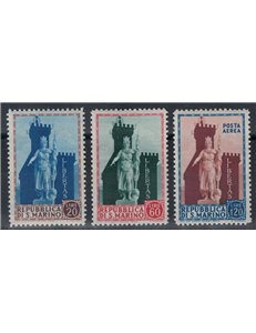 SAN MARINO 1954 Statua della Libertà 3v MNH**