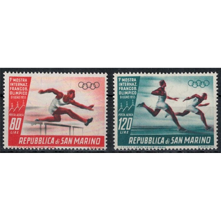 SAN MARINO 1955 Olympic Stamp (Airmail) 2v MNH**