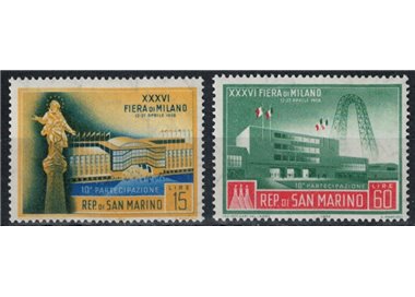 SAN MARINO 1958 Fiera di Milano 2v MNH**