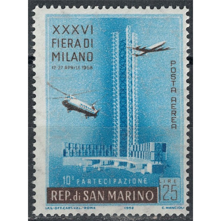 SAN MARINO 1958 Milan Fair (airmail) MNH**