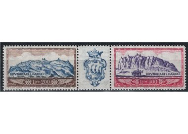 SAN MARINO 1958 Monte Titano (airmail) 2v MNH**
