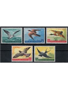SAN MARINO 1959 Fauna avicola (posta aerea) 5v MNH**