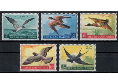 SAN MARINO 1959 Poultry fauna (airmail) 5v MNH**