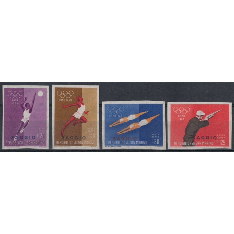 SAN MARINO 1960 Olimpiadi di Roma, Saggio 4v MNH**