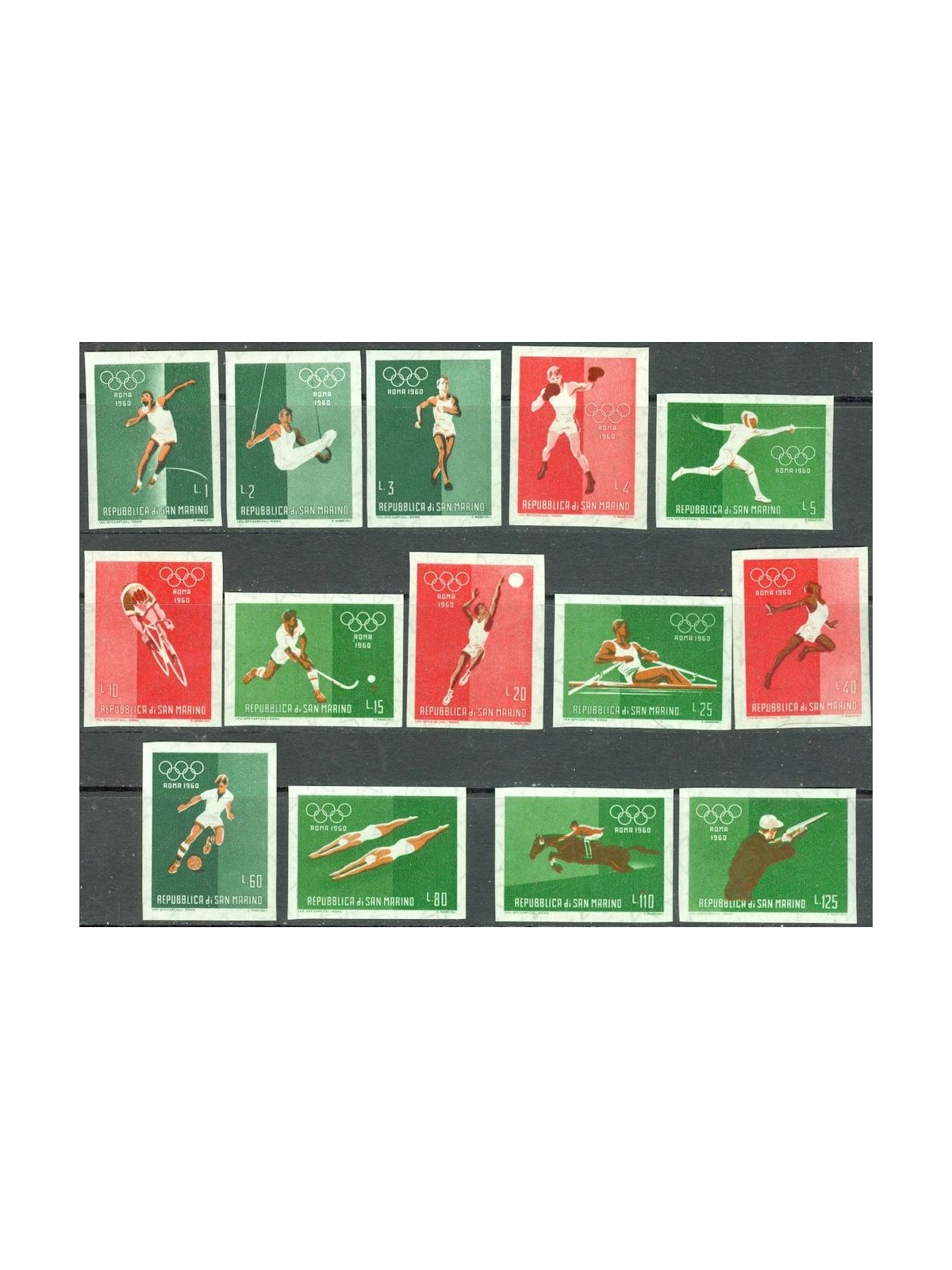 SAN MARINO 1960 Olimpiadi di Roma, non dentellati 14v MNH**
