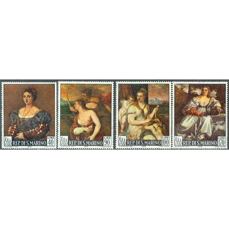 SAN MARINO 1966 Dipinti di Tiziano 4v MNH**