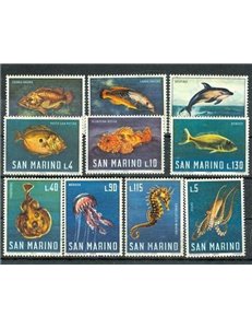 SAN MARINO 1966 Marine fauna 10v MNH**