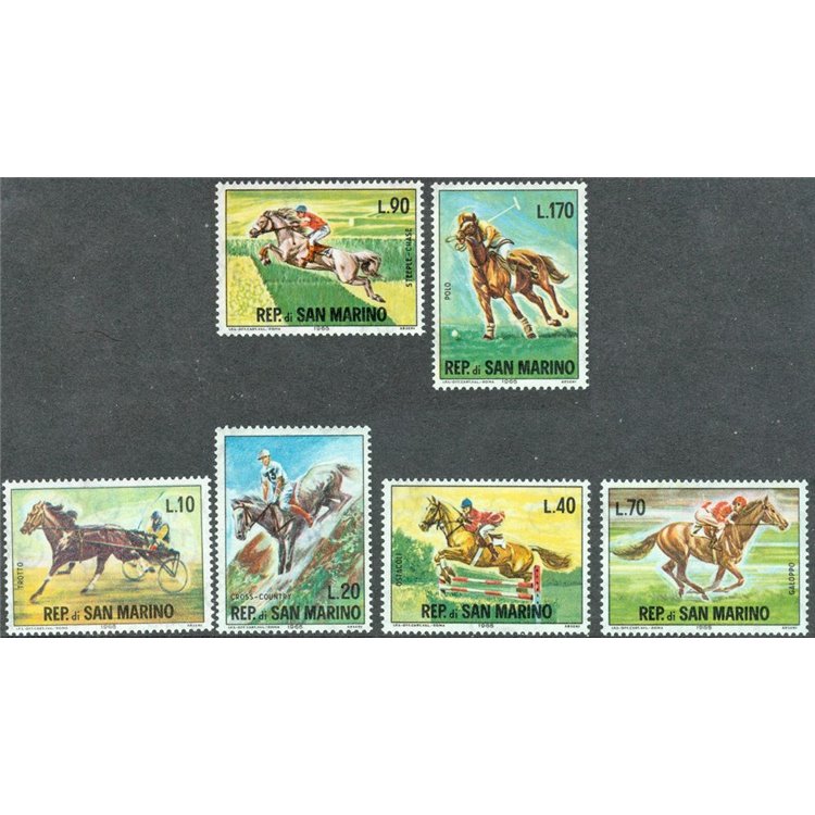 SAN MARINO 1966 Ippica 6v MNH**