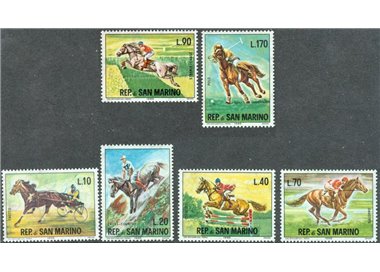 SAN MARINO 1966 Horse Racing 6v MNH**