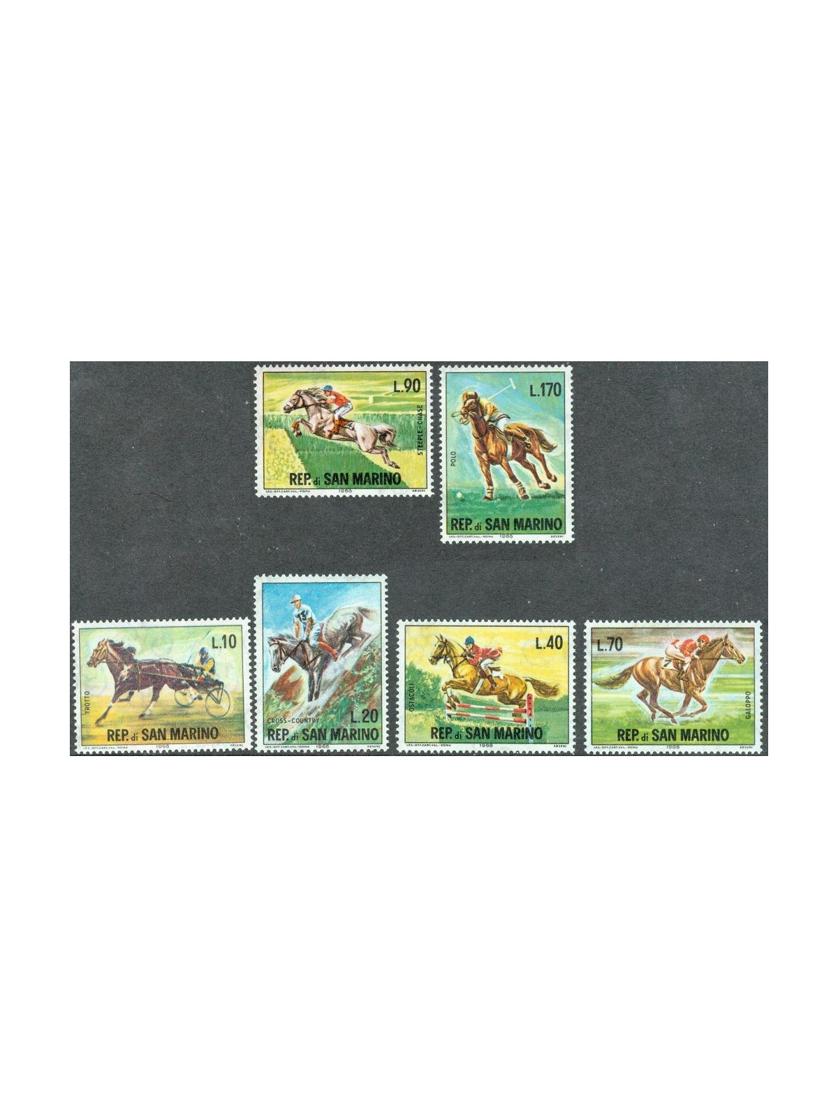 SAN MARINO 1966 Ippica 6v MNH**