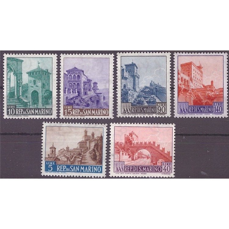 SAN MARINO 1966 Views 6v MNH**