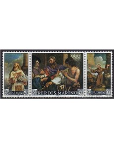 SAN MARINO 1967 Paintings by Guercino 3v MNH**