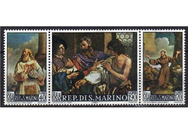 SAN MARINO 1967 Paintings by Guercino 3v MNH**