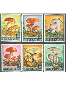 SAN MARINO 1967 Funghi 6v MNH**